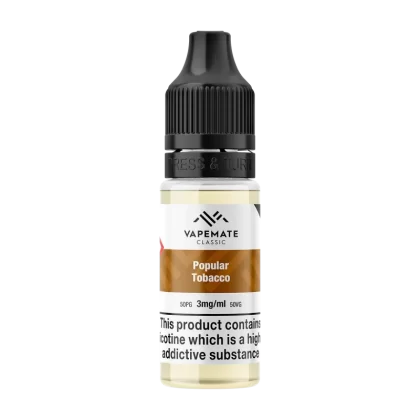 Vapemate Classic Popular Tobacco 10ml - 12mg - Vape Product (1198E8)