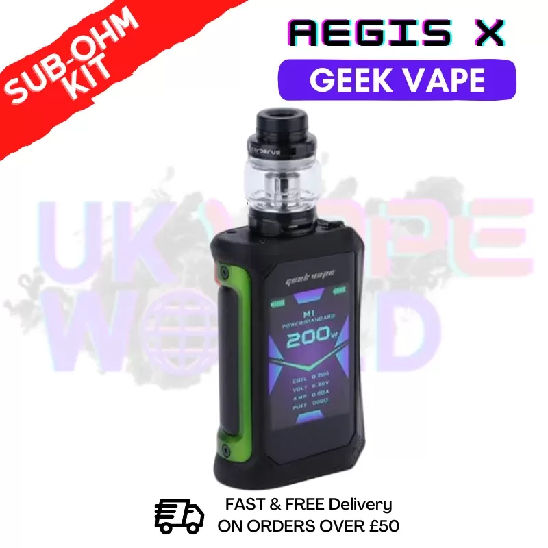 GeekVape Aegis X Kit Green Black | ONLY £31.99