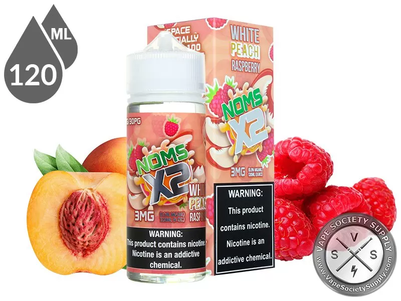 White Peach Raspberry NOMS X2 120ml