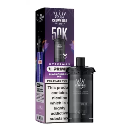 Al Fakher Hypermax Prime 50K Prefilled Pods Blackcurrant Ice - 20mg