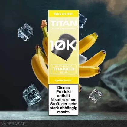 Titan 10k Kartuschen – Banana Ice (4er Pack) - TITAN / 20mg/ml