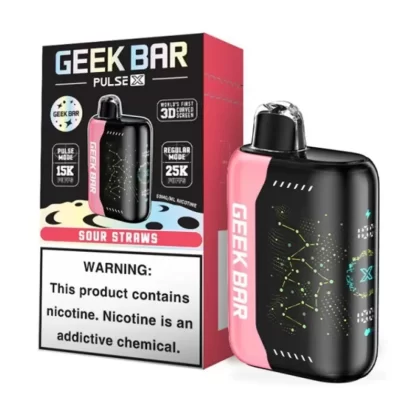 Geek Bar Pulse X 5% Disposable – Sour Straws [TX Compliant Version]