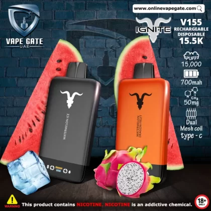 IGNITE - V155 Rechargeable Disposable Vape (15,500 Puffs) - Strawberry Watermelon / 50 mg