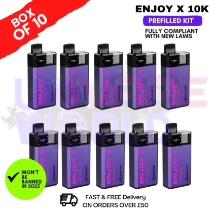 Blueberry ICE Enjox X 10K Puff Prefilled Pod Kits Box Of 10
