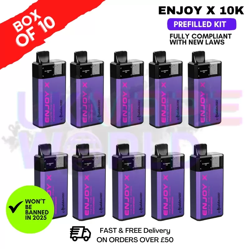 Blueberry ICE Enjox X 10K Puff Prefilled Pod Kits Box Of 10