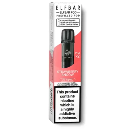 Strawberry Snoow Elfbar 600 Prefilled Pods - 20 mg/ml (060B12)