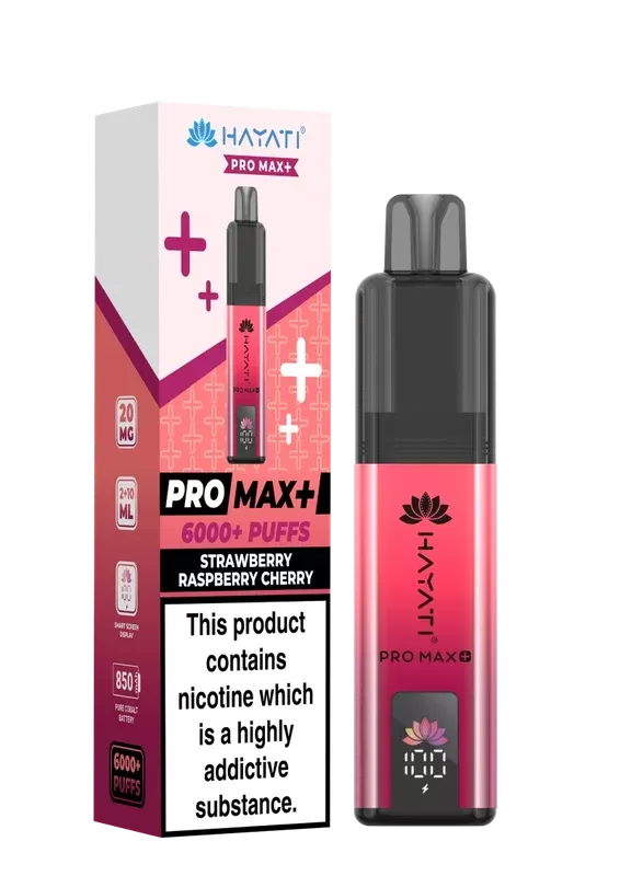 Hayati Pro Max 6000+ Strawberry Raspberry Cherry