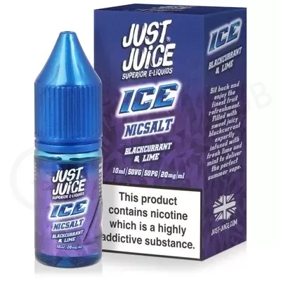 Blackcurrant & Lime Nic Salt E-Liquid by Just Juice Ice