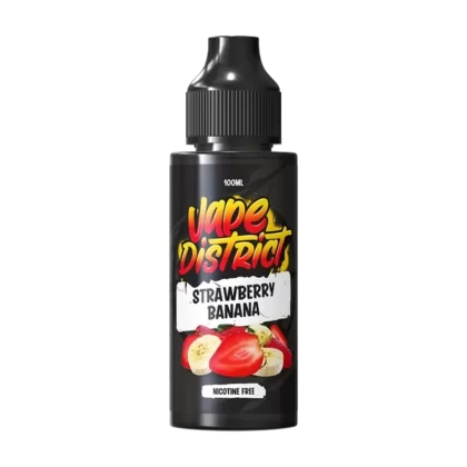 Strawberry Banana by Vape District 100ml - ICE NIC SHOTS (+£1.99)