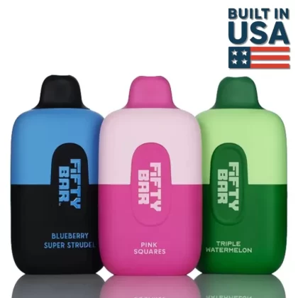 Fifty Bar 6500 Puffs Disposable Vape - 14ML - Strawberry Cereal Donut Milk
