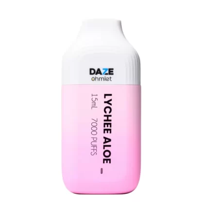 7 Daze Ohmlet Disposable Vape –Lychee Aloe 50mg (7000 Puffs)