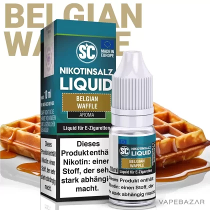 SC Salt Liquid – Belgian Waffle - Propylenglycol, Pflanzliches Glycerin, Nikotinbenzoat, Aroma, Nikotinmalat; 20mg/ml, 10mg/ml; Waffel
