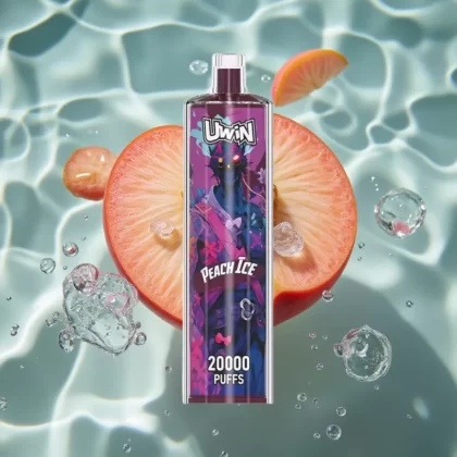 Uwin Shisha Hookah Crystal 20000 Puffs Peach Ice 22ml Mesh Coil 650mAh Type-C DTL - Bangvapeaustralia