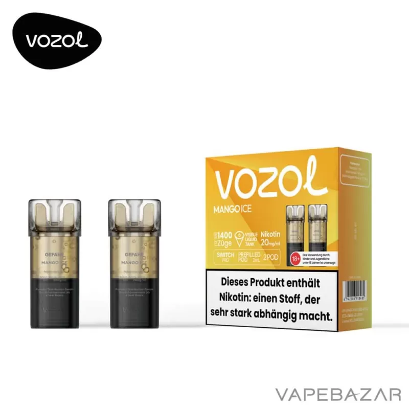 VOZOL Switch Pro Pods – Mango Ice – Prefilled Liquid – 2er Pack - Image 3