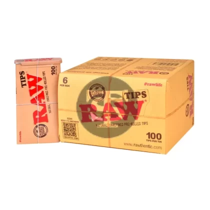 RAW Filter Tips Pre-Rolled in Tins Pack of 6 - Ejuicewarehouse