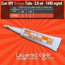Czar Nicotine Tube Orange 1440 - Eliquidsupply