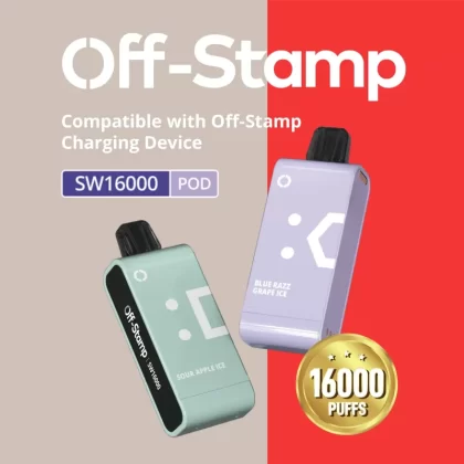 Off-Stamp SW16000 Disposable Pod Powered By LOST MARY – 16000 Puffs - Strawberry Orange