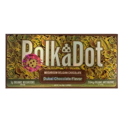 Dubai Chocolate PolkaDot Magic Mushroom Belgian Milk Chocolate 250mg - Vape Store
