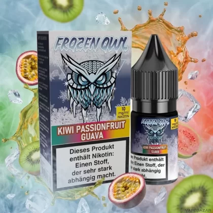 Frozen OWL Nikotinsalz Liquid – Kiwi Passionfruit Guava - Vapebazar