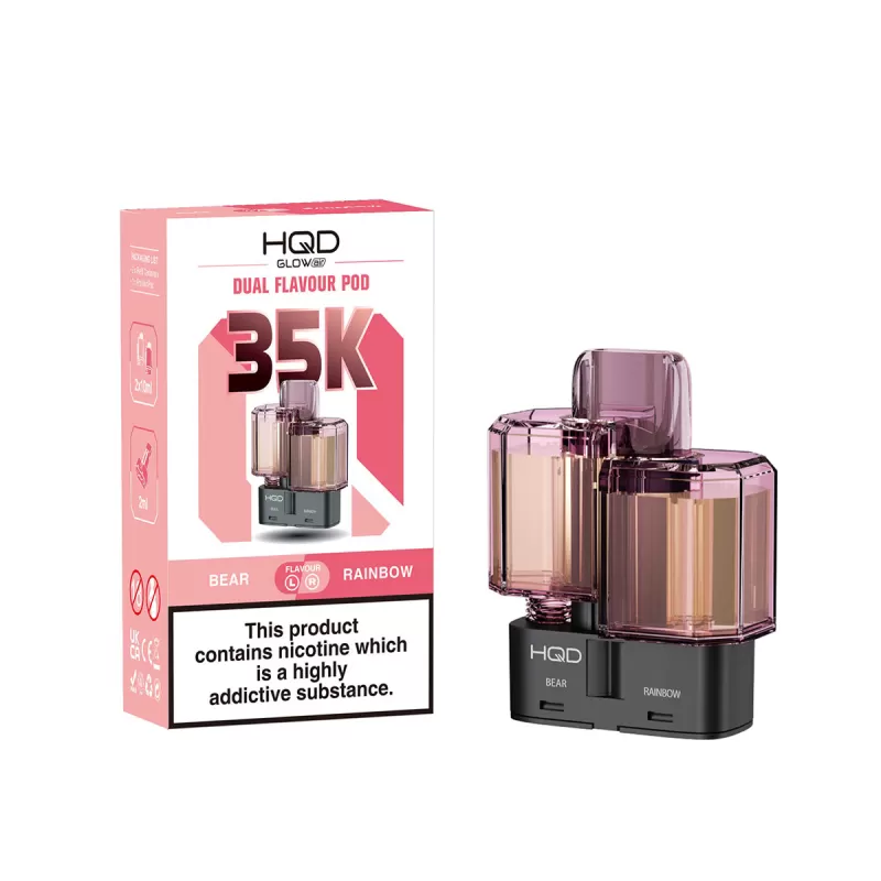 HQD Glow Air 35K Prefilled Pods - Kiwi Passionfruit Guava / Strawberry Kiwi - Image 2