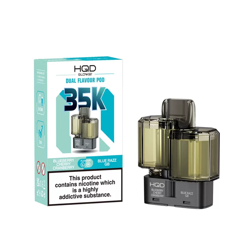 HQD Glow Air 35K Prefilled Pods - Kiwi Passionfruit Guava / Strawberry Kiwi - Image 3
