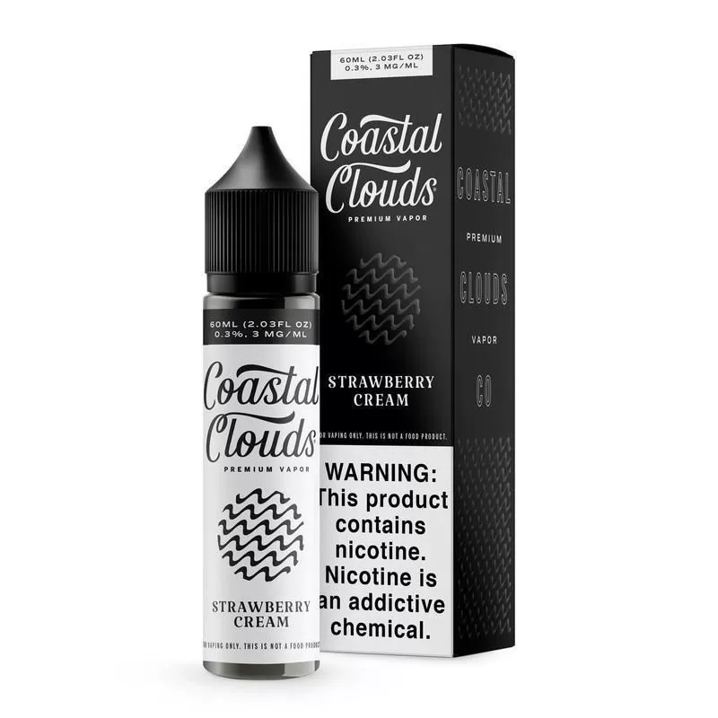 Coastal Clouds - Strawberry Cream - 60ML E-Liquid - 0MG