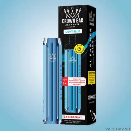 Crown Bar Al Fakher Basisgerät – Light Blue - Vape Store