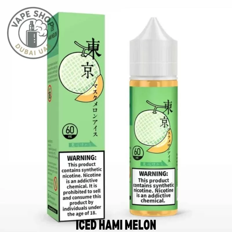 Tokyo E-liquid 60ml 0mg Nicotine - ICED FRUIT BOMB, Iced Hami Melon - Image 2
