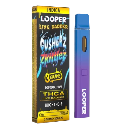 Looper Vape Live Badder 3g Disposable: Gusherz x Zkittlez - Ejuicewarehouse