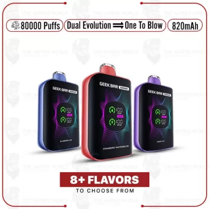 Geek Bar SOMAX 80K Puffs Disposable Vape - Grape Ice, Strawberry Kiwi Ice (BC1B5E)