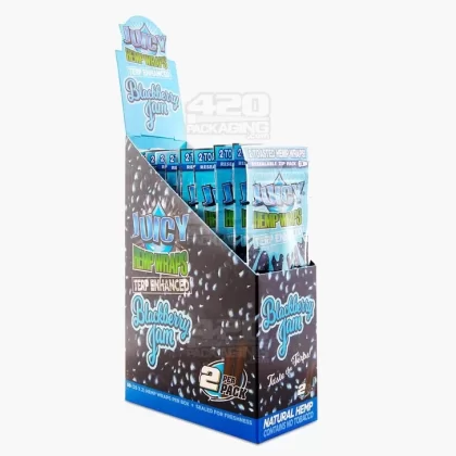 JUICY JAY’S | ‘Retail Display’ Terp Enhanced Natural Hemp Wraps | 109mm – Blackberry Jam – 25 Count