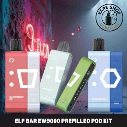 ELF BAR EW9000 Prefilled Pod Kit 9000 Puffs 50mg Disposable Vape - Blue Razz Ice, California Cherry (248CCE)