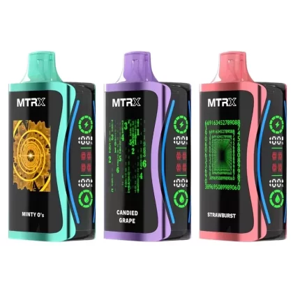 MTRX MX 25000 Disposable vape (5%, 25000 Puffs) - Flavor#Blueberry Air Head>Green Apple Watermelon>Lime Berry Orange>Miami Mint>Pineapple Peach>Raspberry Coconut>Strawburst