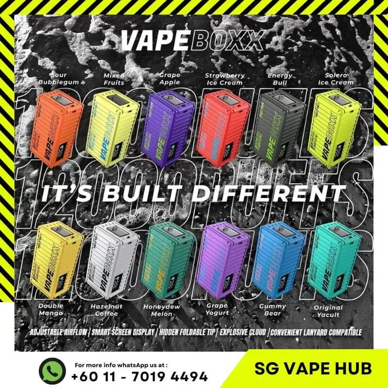VAPEBOXX 12,000 Puffs - Grape Sparkling - Image 2