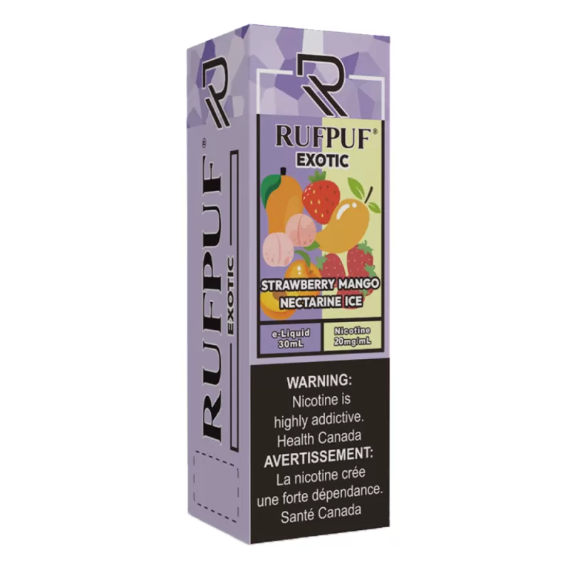 RufPuf Exotic Strawberry Mango Nectarine Ice Nic Salt – 30ml - Vapebazaar Pk - Image 3