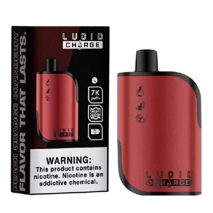 Peach Orange Cranberry Disposable Vape (7000 Puffs) by Lucid Charge