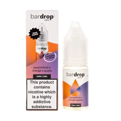 Passionfruit Orange Guava Nic Salt E-Liquid by Bar Drop - Vape Product, Vape Product
