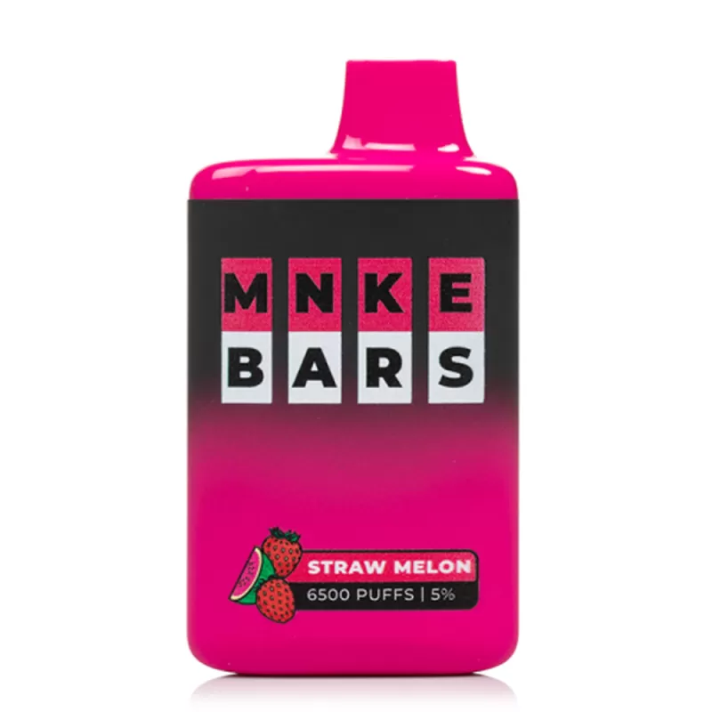 MNKE Bars Disposable 6500 Puffs– Straw Melon (20/50mg) - Vapebar Pk - Image 2