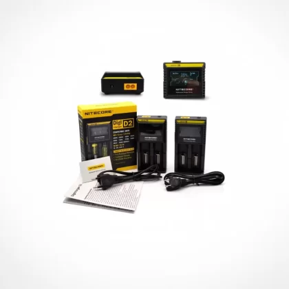 Nitecore D2 Intellicharger Cargador LCD 2 Ranuras Universal