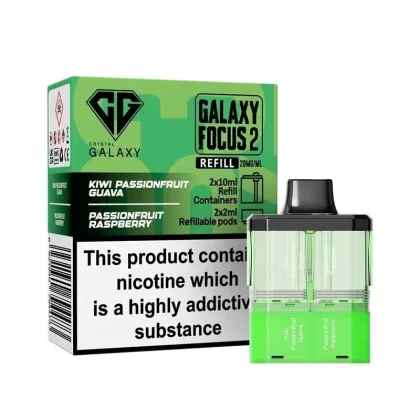 Kiwi Passion Fruit Guava Crystal Galaxy 30K Focus 2 Puff Kit - Eliquidsupply