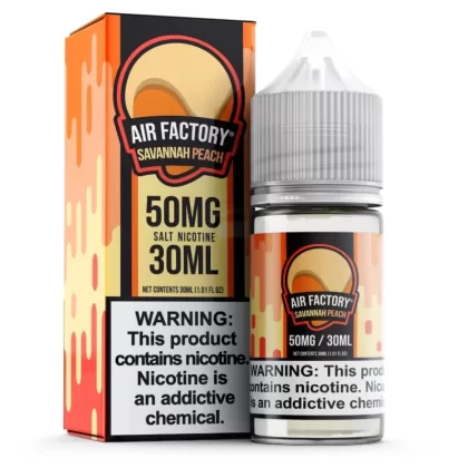 Air Factory Salt Savannah Peach eJuice - Vape Product; Vape Product