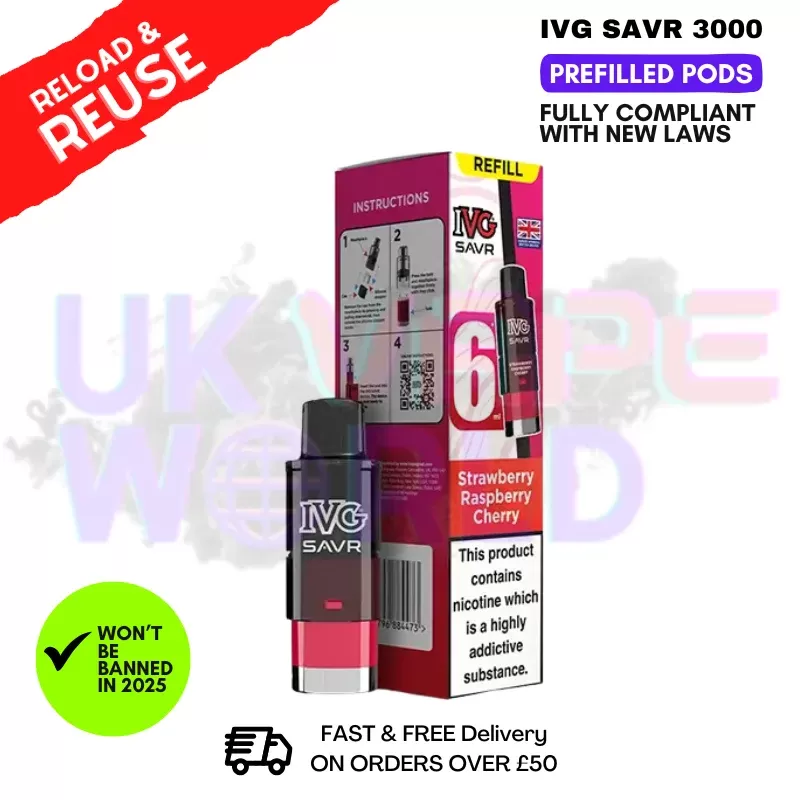 Strawberry Raspberry Cherry IVG 3K Replacement Pod