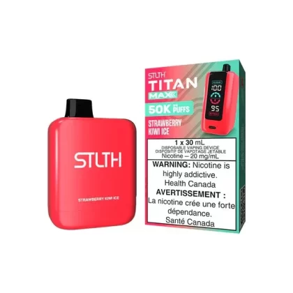 STLTH Titan Max Disposable Vape – 50k Puffs – Strawberry Kiwi Ice