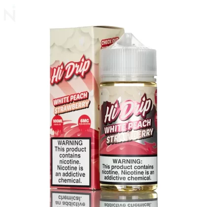 Hi Drip E-Liquid - White Peach Strawberry - 100ml - 3mg