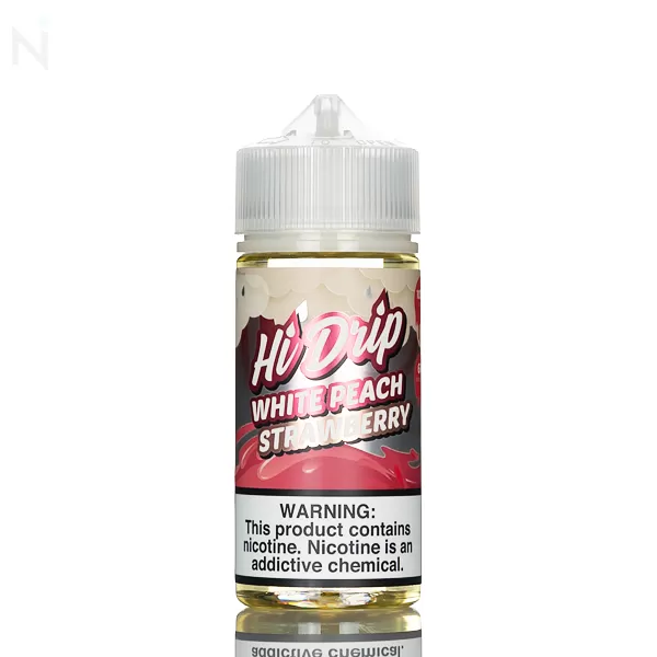 Hi Drip E-Liquid - White Peach Strawberry - 100ml - 3mg - Image 2