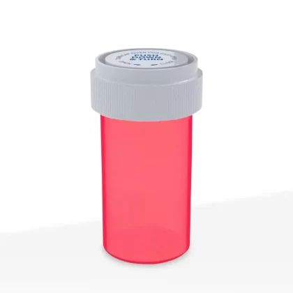 Child Resistant | Translucent Red Reversible Cap Vials | 13 Dram – 2 Grams – 275 Count