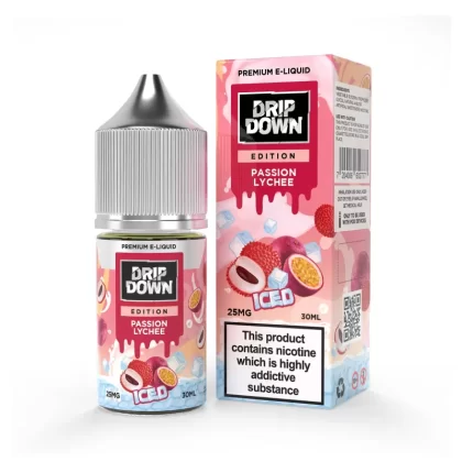 DRIP DOWN EDITION NIC SALT – PASSION LYCHEE ICE – 30ML (25MG-50MG) - Vape Product, Vape Product