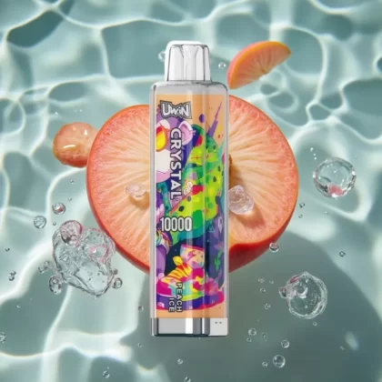 UWIN Crystal 10000 Puffs Peach Ice 18ml Disposable Vape with RGB Lights & Type-C Charging - Bangvapeaustralia