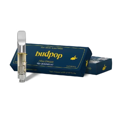 BudPop Blue Dream Vape Cartridge – THCa & Delta 8 - pack size#Single>3-Pack>5-Pack (254EA5)