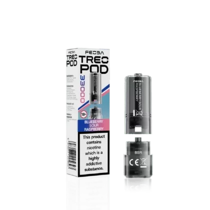Feoba Treo 33000 Prefilled Pod Blueberry Sour Raspberry - Nicotine Strength#20mg (7C1C3E) (7C1C3E)